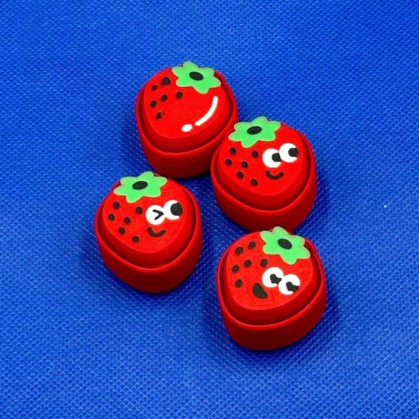 Colorful Clicker Fruit Fidgets Keychain | 3D Printed Emoji Faces for Stress Relief & Fun Party Favors Gift Idea