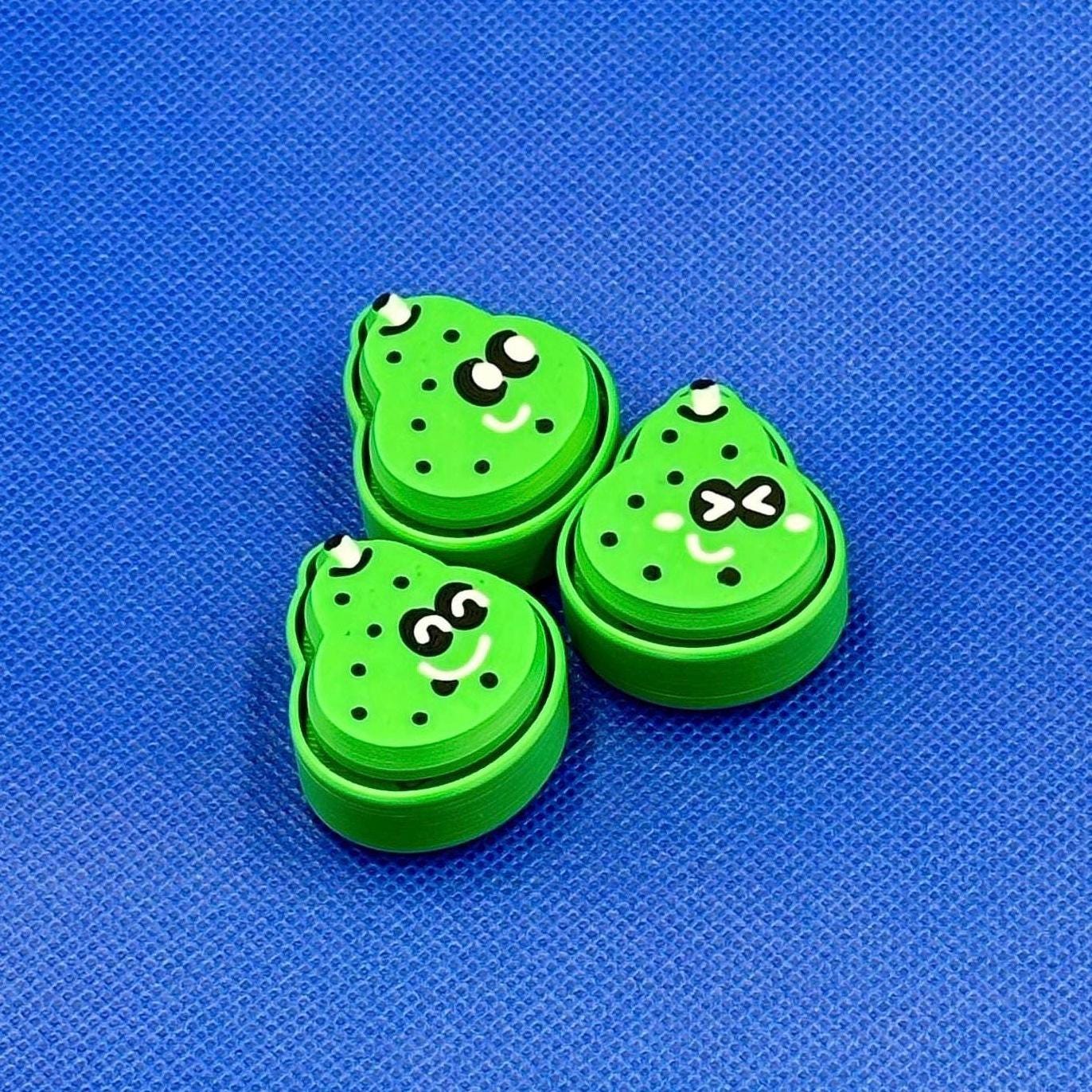 Colorful Clicker Fruit Fidgets Keychain | 3D Printed Emoji Faces for Stress Relief & Fun Party Favors Gift Idea