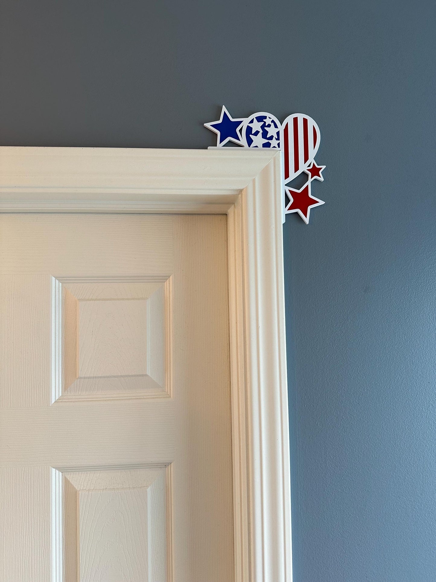 4th of July Door Corner Decorations: Patriotic Red, White & Blue