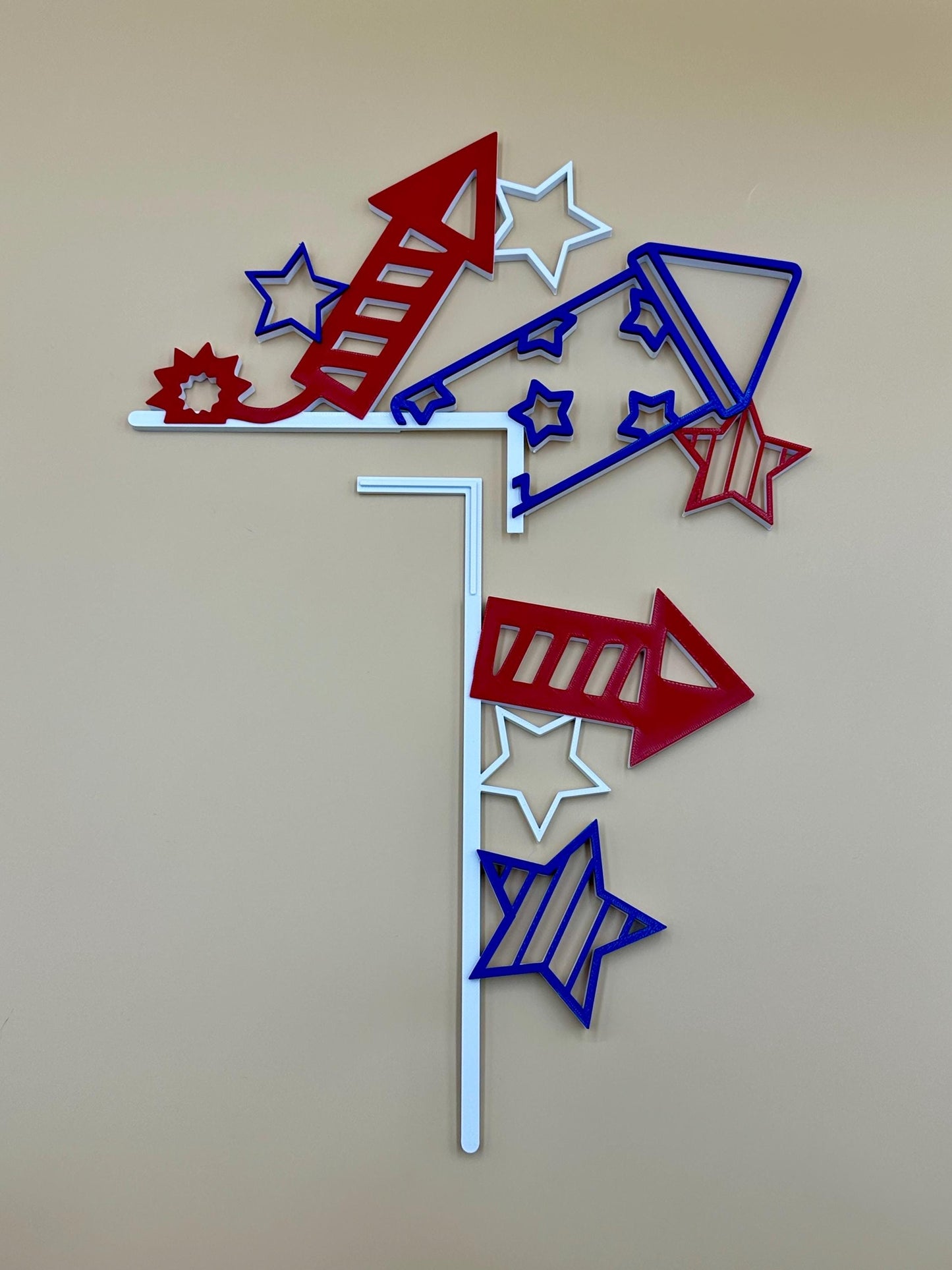 Patriotic Door Corner Decorations - Firework & American Flag Options for 4th of July Home Decor