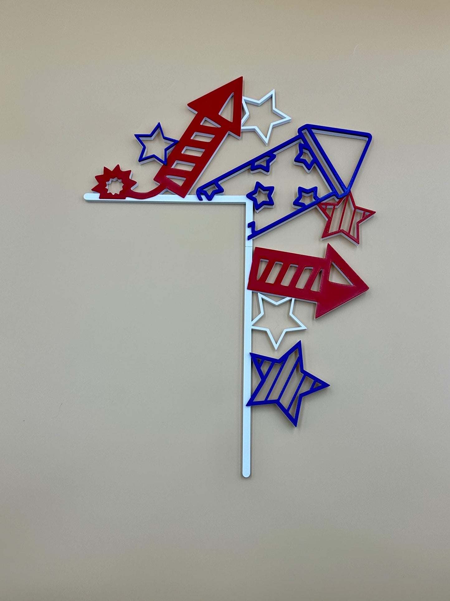 Patriotic Door Corner Decorations - Firework & American Flag Options for 4th of July Home Decor