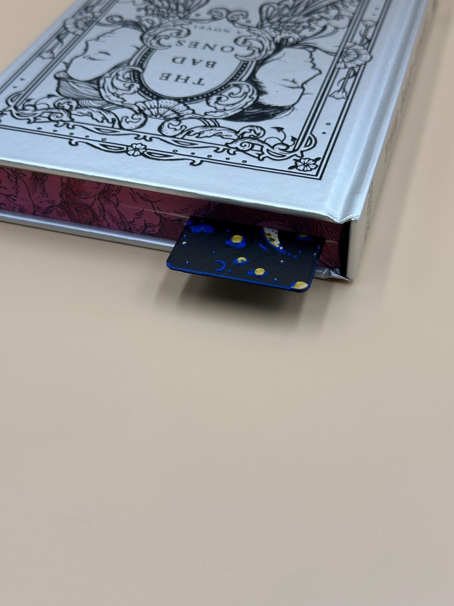 3D Printed Cat Bookmark Set: Starry Night Design, Book Lover Gift