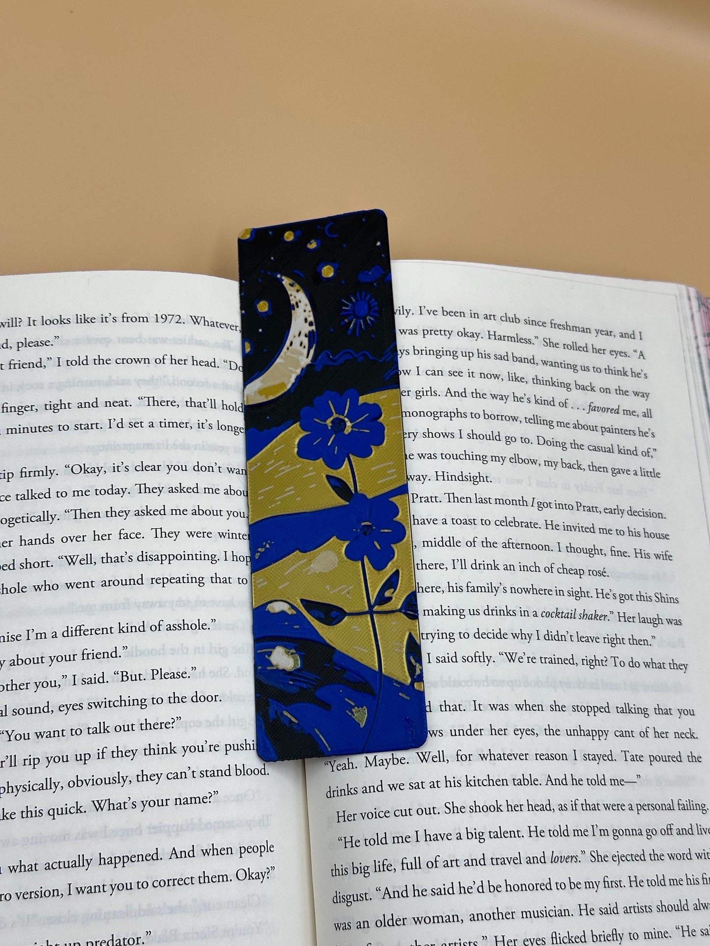 3D Printed Cat Bookmark Set: Starry Night Design, Book Lover Gift