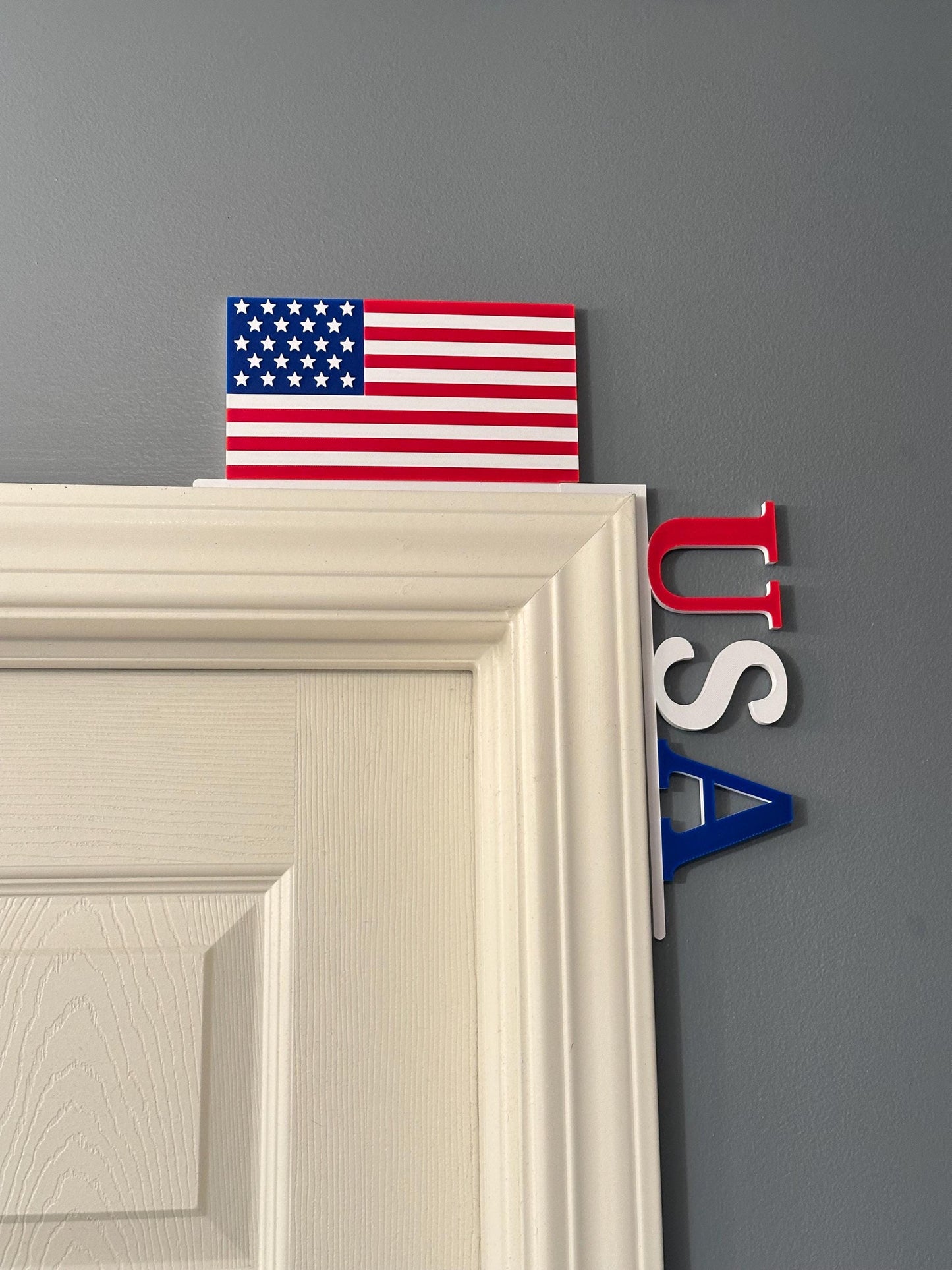 Patriotic Door Corner Decorations - Firework & American Flag Options for 4th of July Home Decor