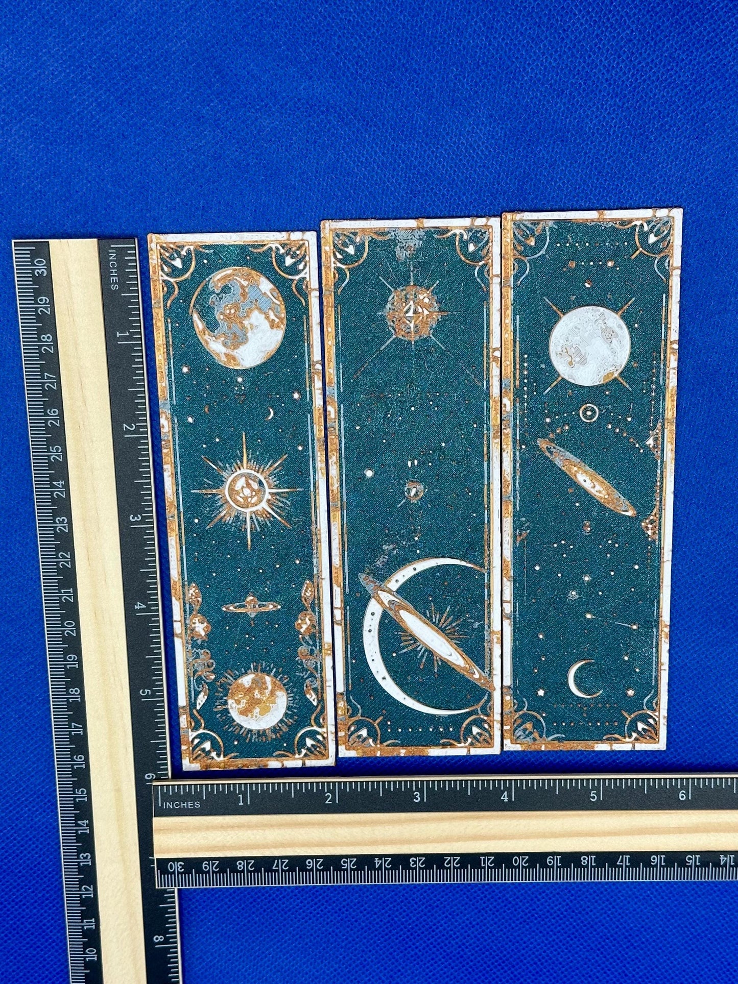 3D Printed Galaxy Bookmarks: Sun, Moon & Planets - Set of 3