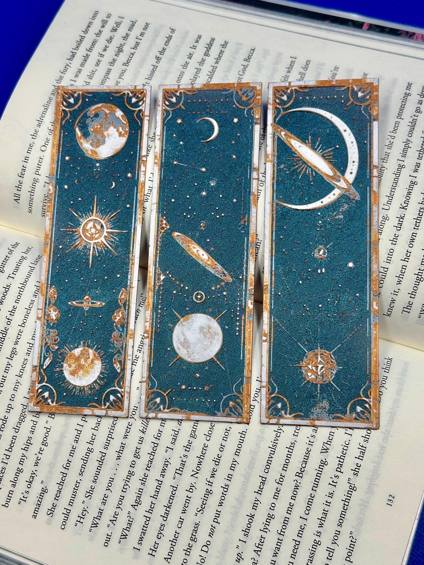 3D Printed Galaxy Bookmarks: Sun, Moon & Planets - Set of 3