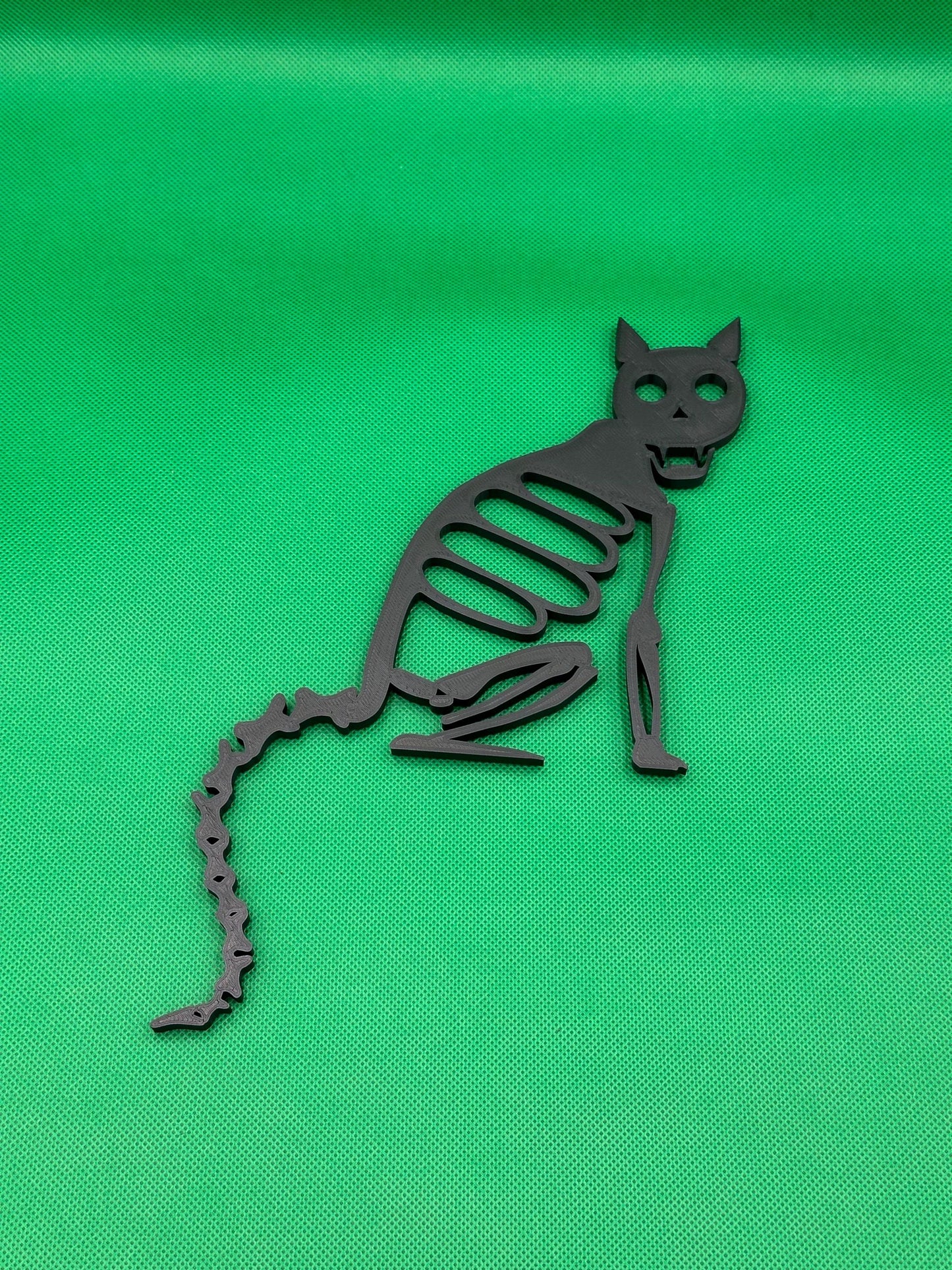 Skeleton Cat Door Corner Protector: Gothic Halloween Decor