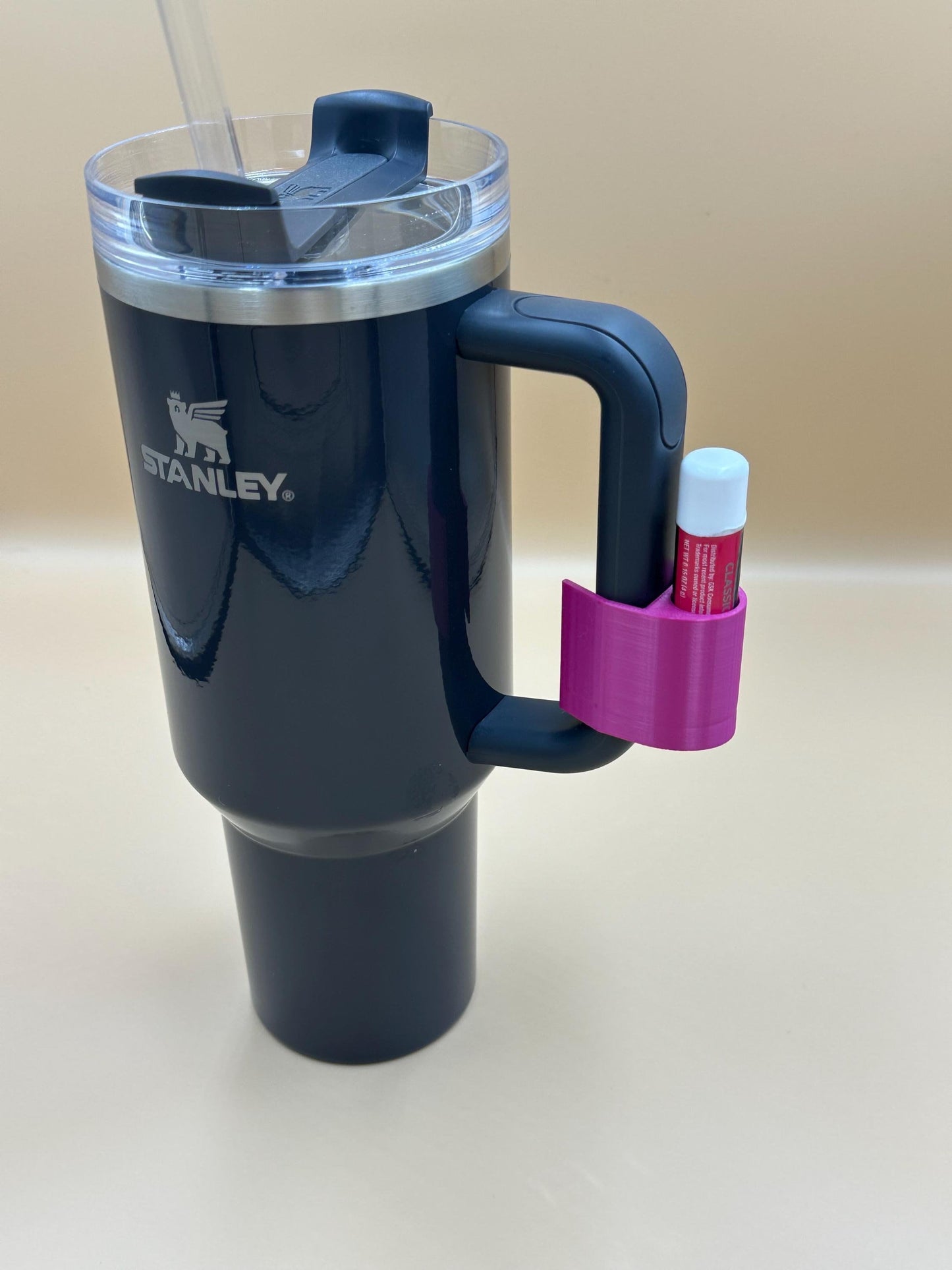 40oz Tumbler Lip Balm Holder: Cup Handle Attachment