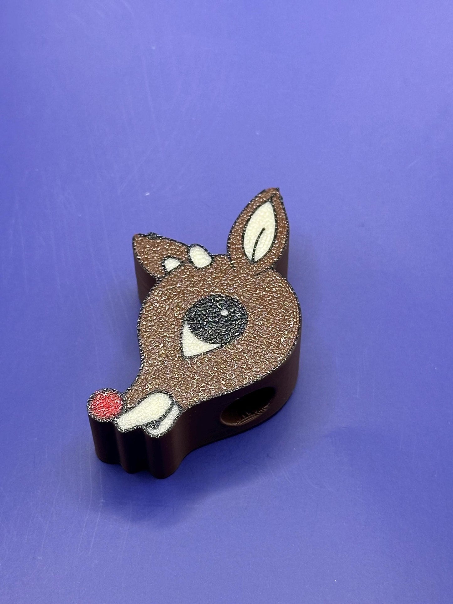 Rudolph Tumbler Topper: Festive Straw Charm
