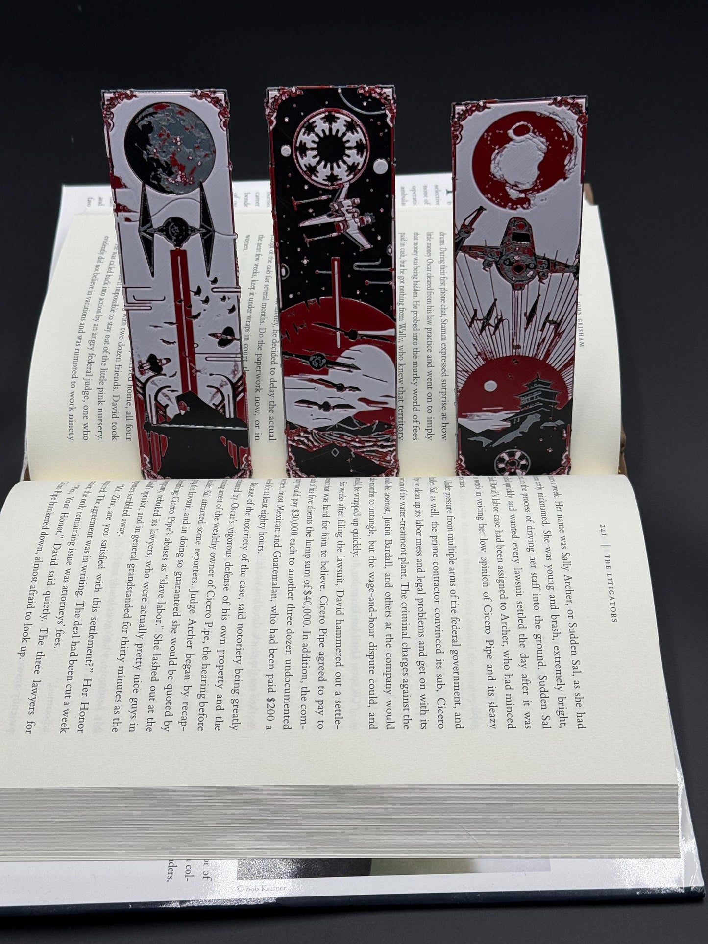 Sci-Fi Bookmarks Set of 3, 3D Printed Gifts for Book Lovers, Geeky Reading Accessories