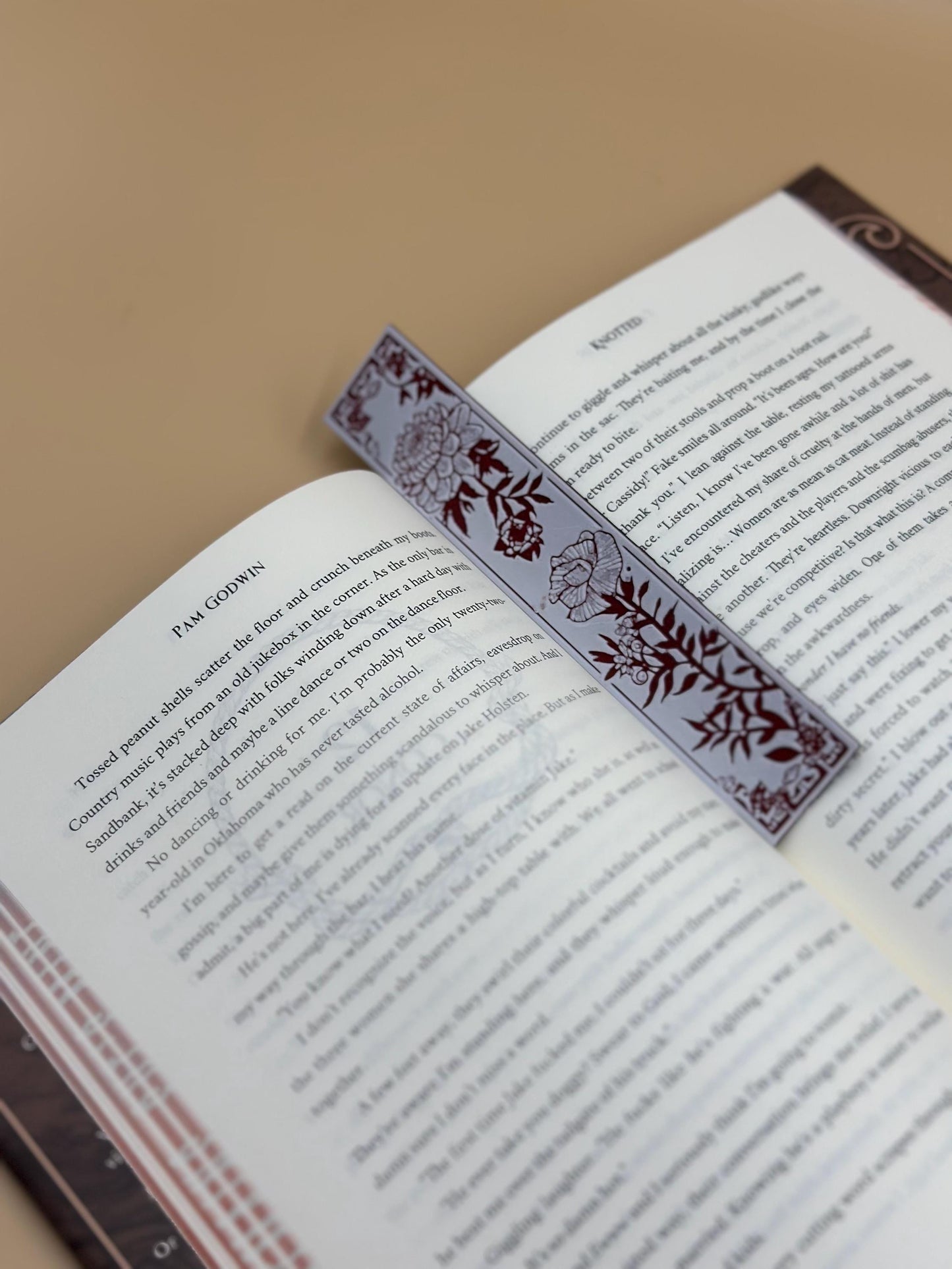 3D Printed Dragon Bookmark Set: Red & White Blossom Design