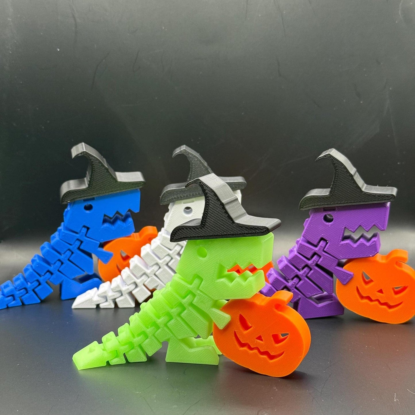 Halloween Witch Dinosaur Decor: Flexi Rexi Bookshelf Mantel Accent