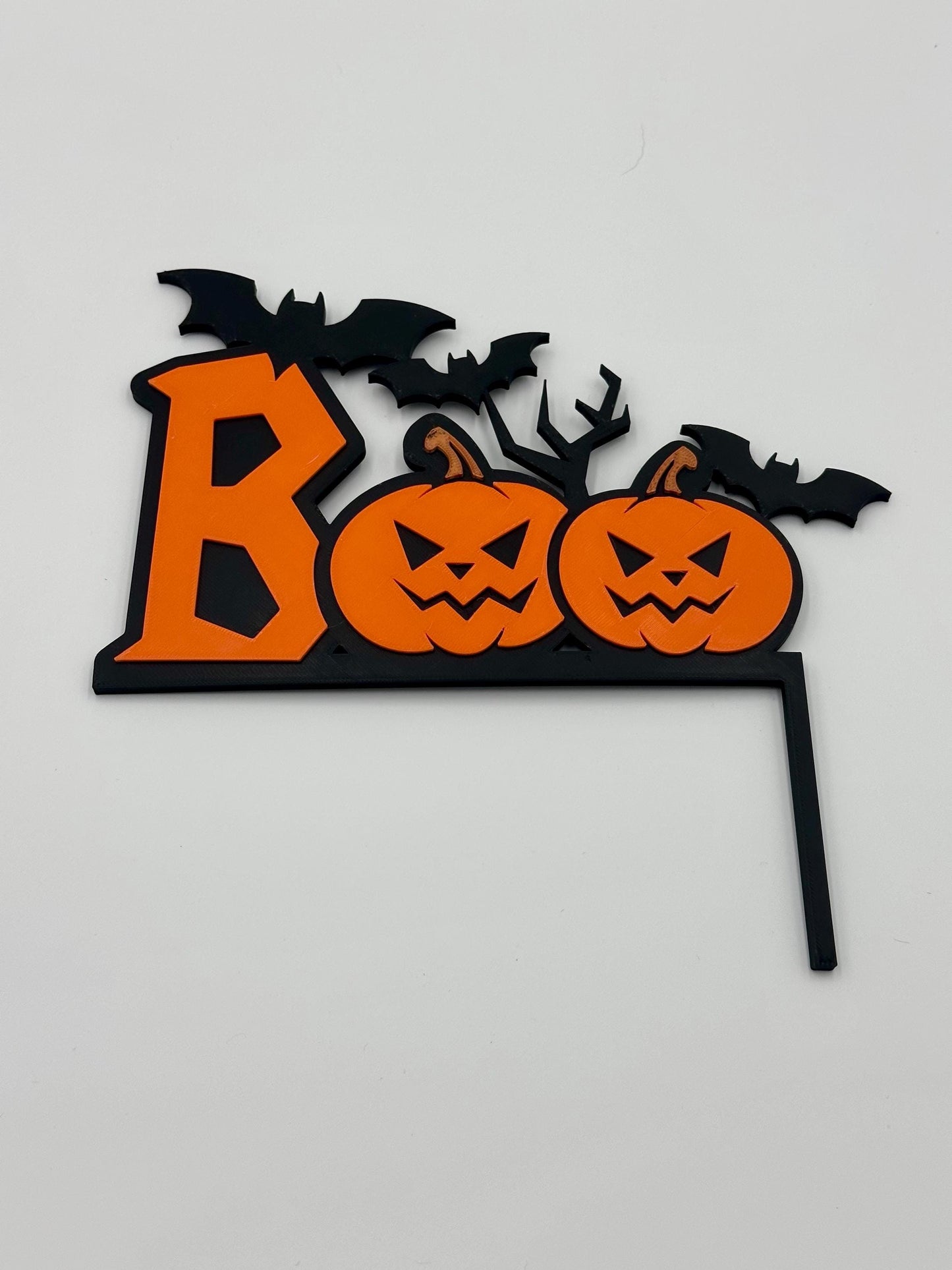 Boo Pumpkins & Bats Halloween Door Corner Decor: Gothic Spooky Wall Art