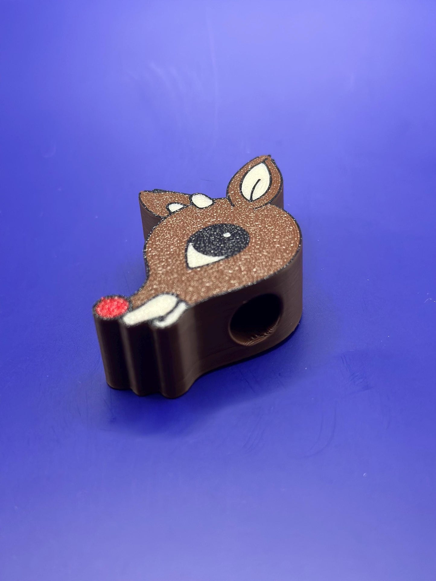 Rudolph Tumbler Topper: Festive Straw Charm