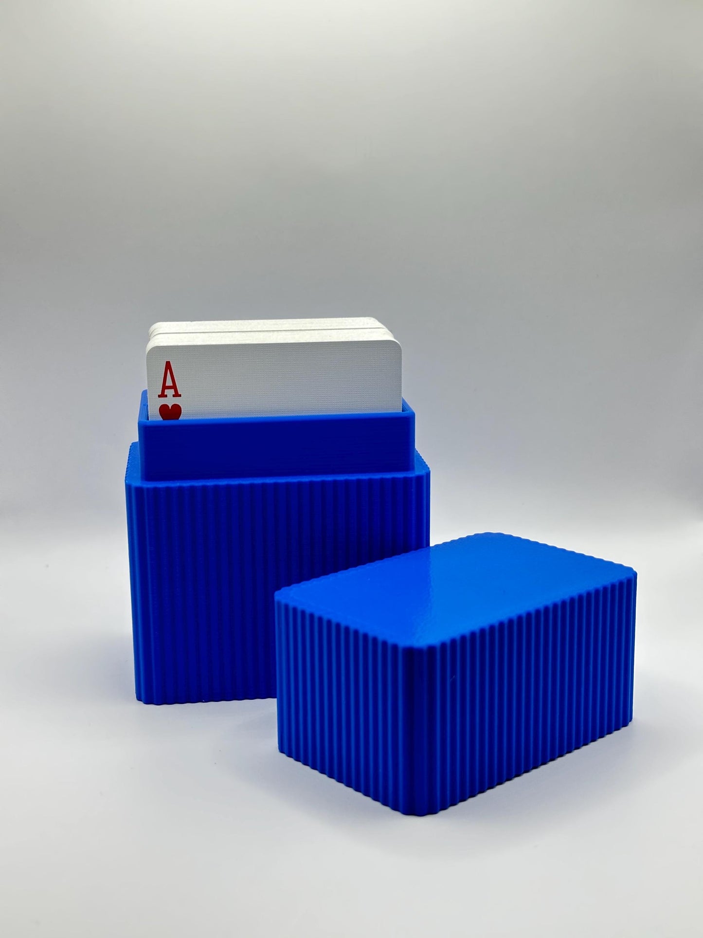 Double Deck Vertical Card Deck Holder 3D Printed Organizer Stand, Durable Game Accessory for Home & Travel Storage Ideal for any card game