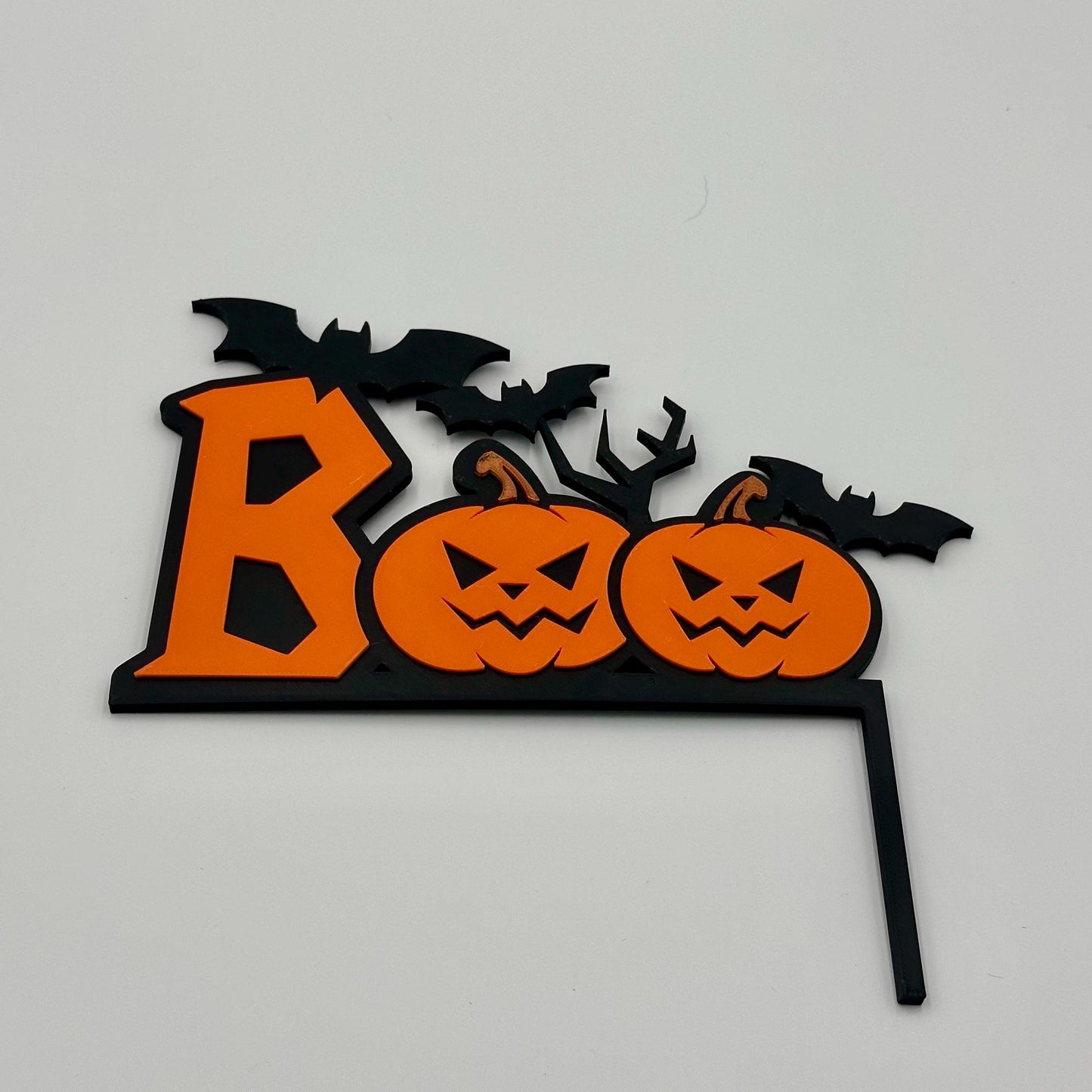 Boo Pumpkins & Bats Halloween Door Corner Decor: Gothic Spooky Wall Art