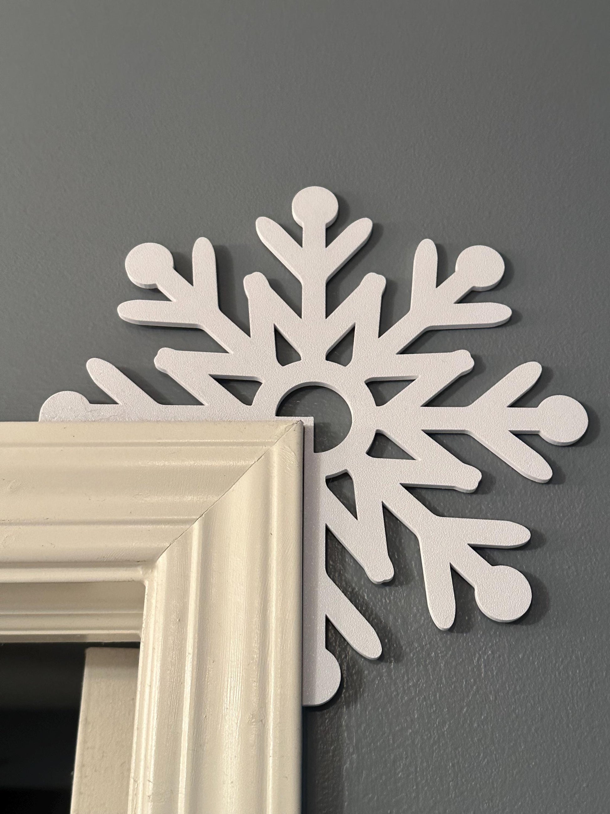 Winter Wonderland Decorative Accent - Chic Handmade Snowflake for Door Corner