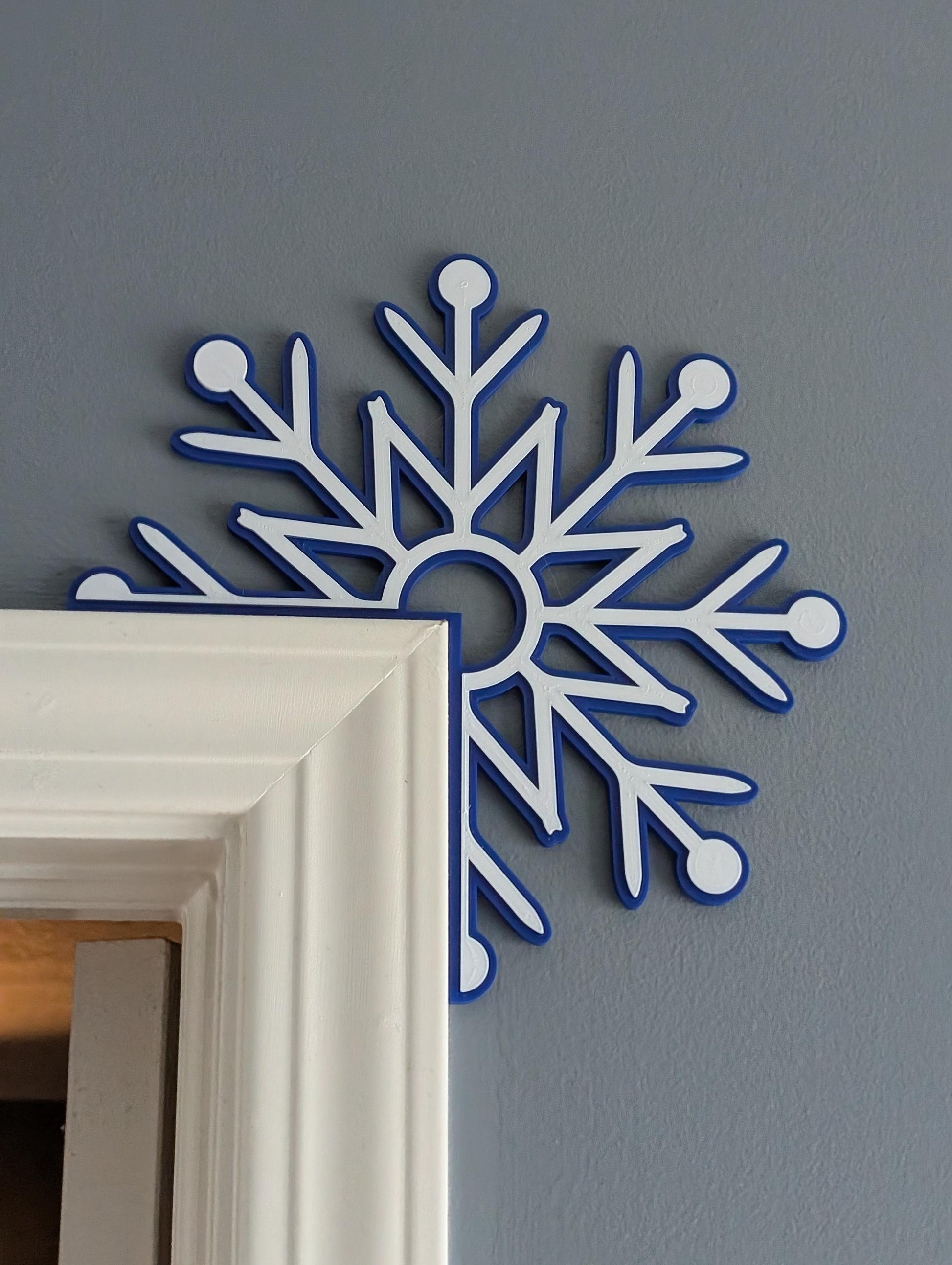 Winter Wonderland Decorative Accent - Chic Handmade Snowflake for Door Corner