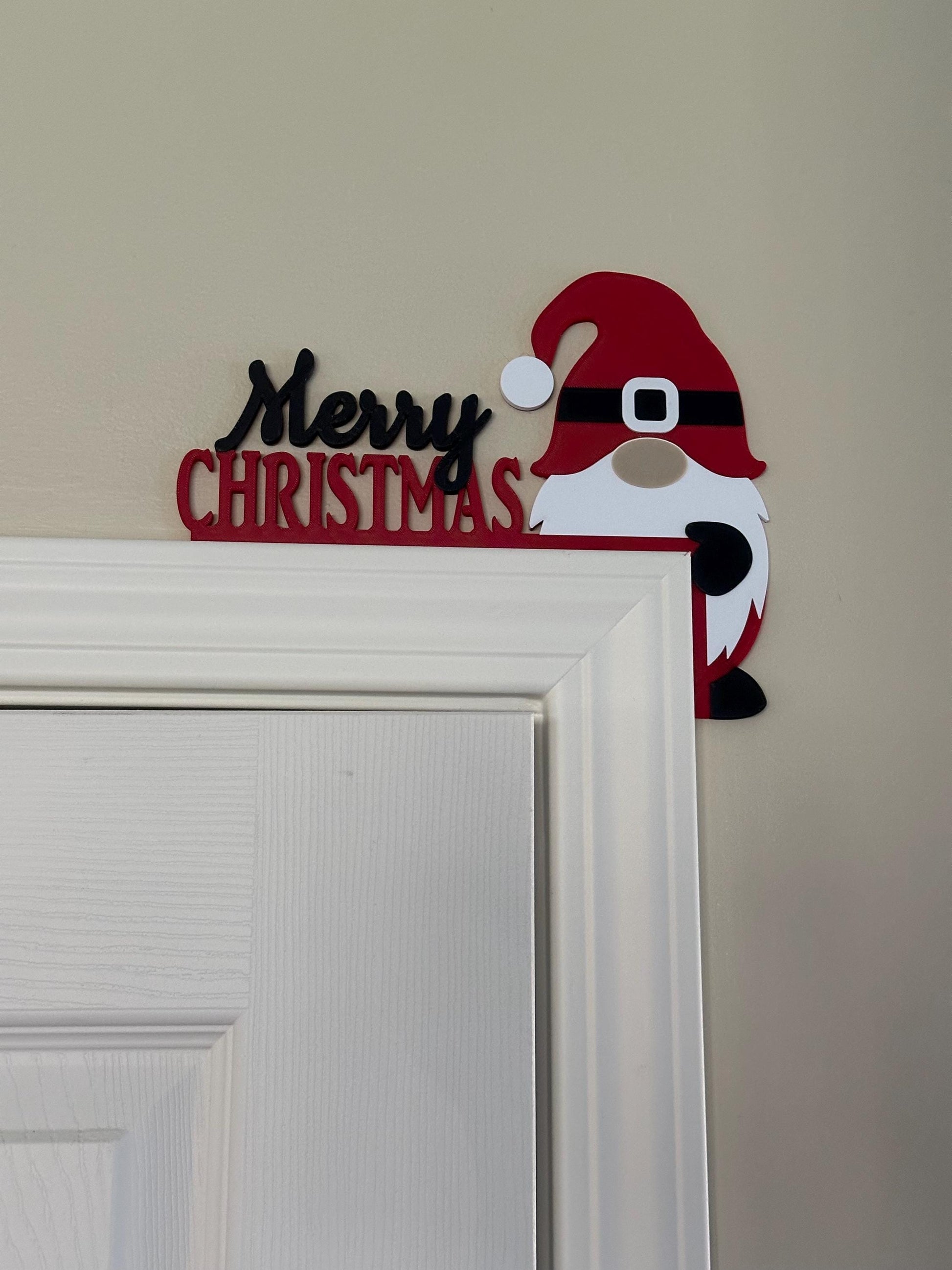 Adorable Merry Christmas Gnome - Perfect Door Decoration for the Festive Season, Right sided