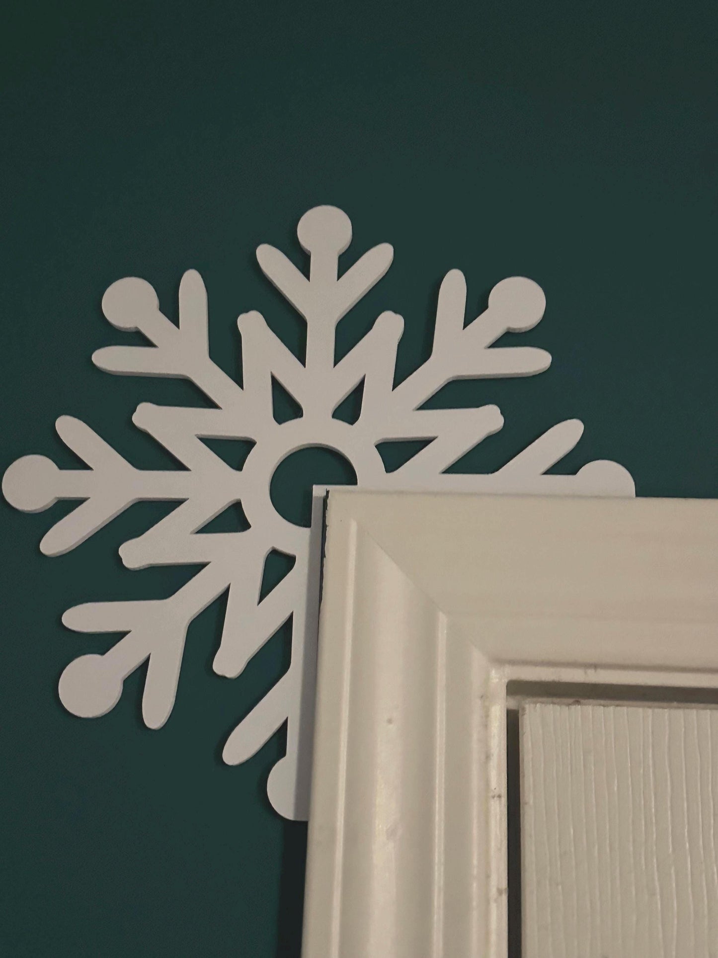 Winter Wonderland Decorative Accent - Chic Handmade Snowflake for Door Corner