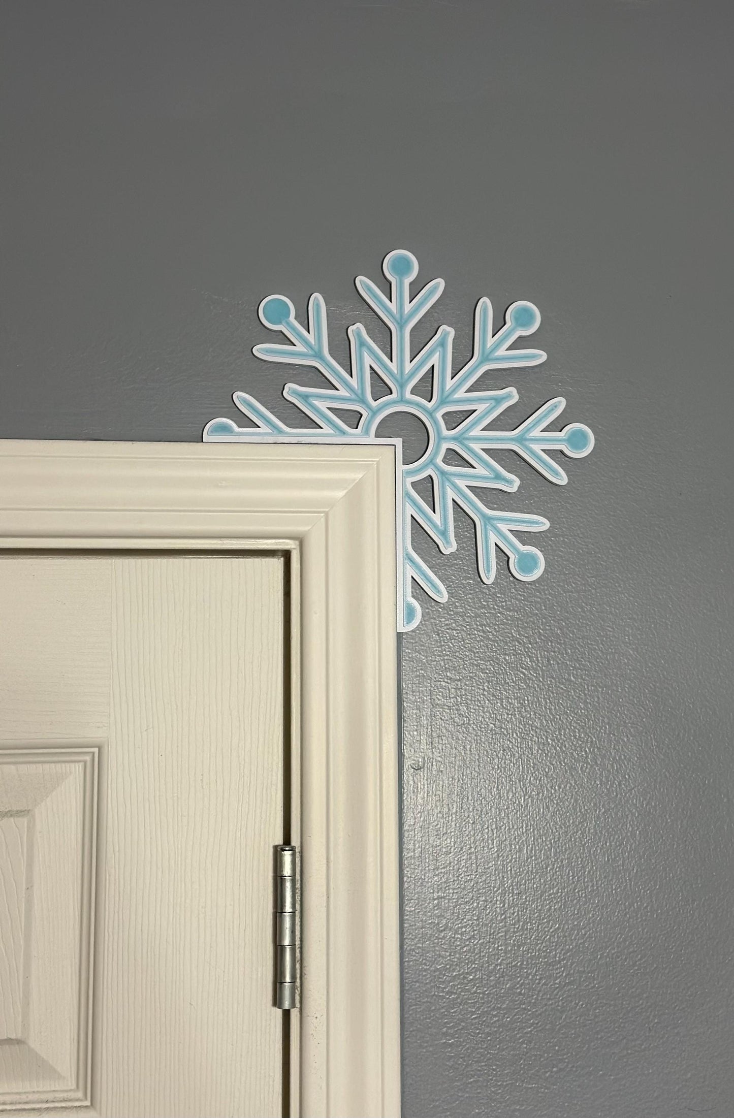 Winter Wonderland Decorative Accent - Chic Handmade Snowflake for Door Corner