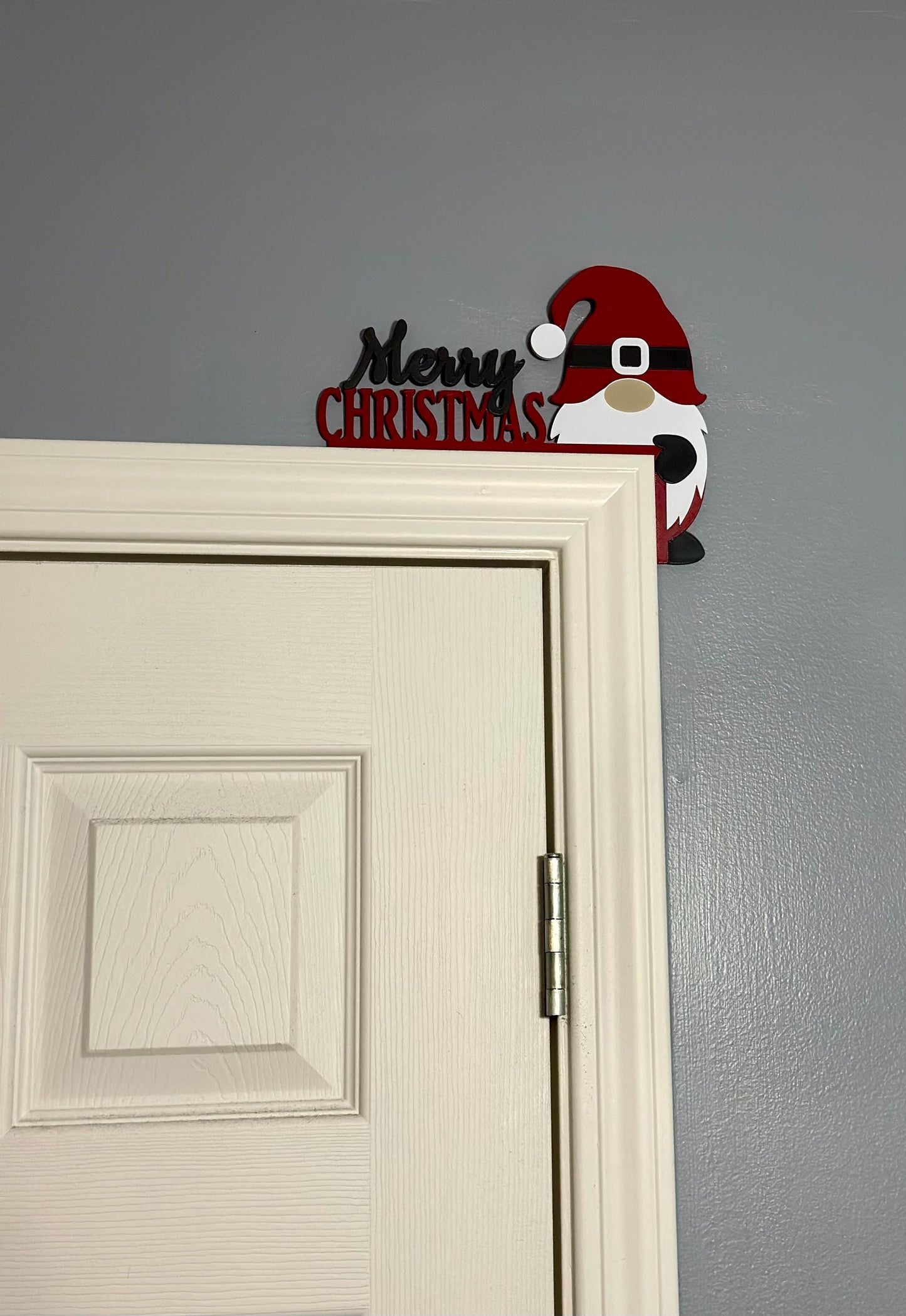 Adorable Merry Christmas Gnome - Perfect Door Decoration for the Festive Season, Right sided