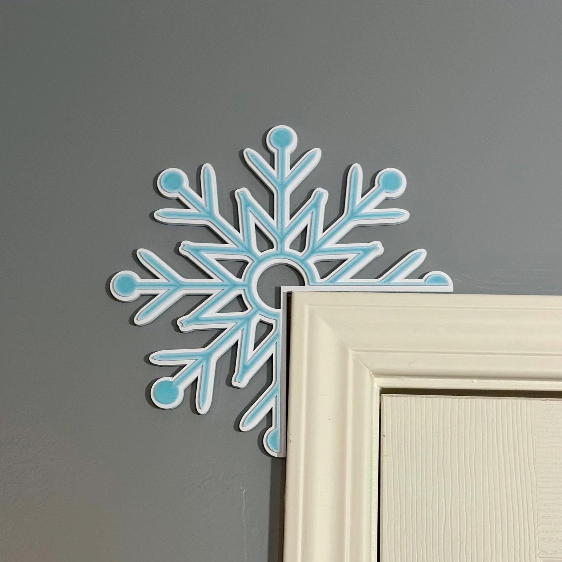 Winter Wonderland Decorative Accent - Chic Handmade Snowflake for Door Corner