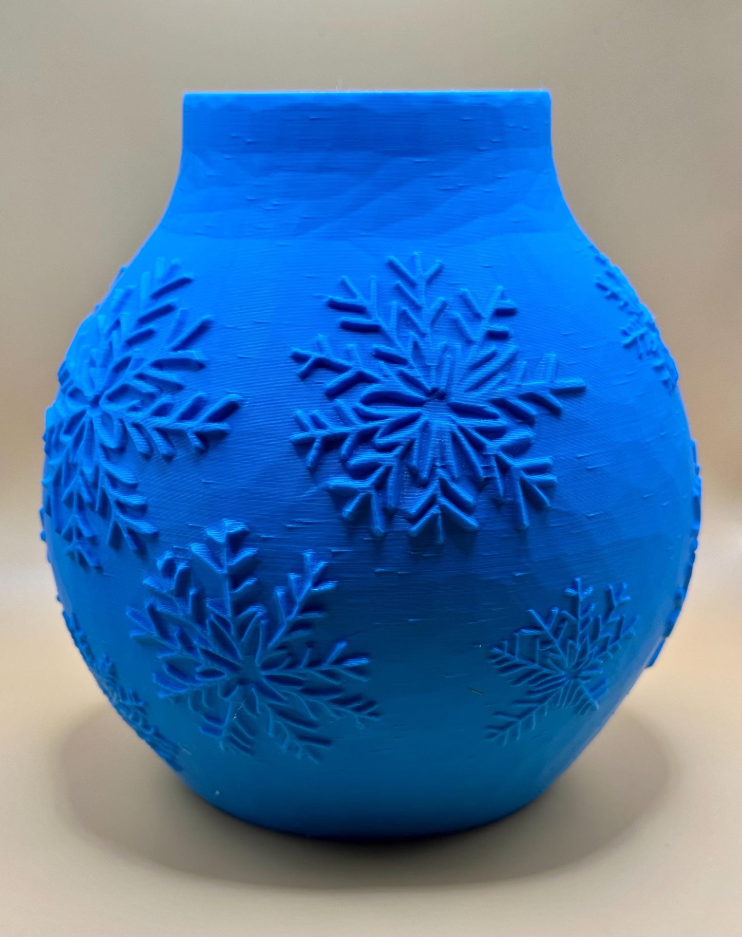 Festive Snowflake Vase - 3D Printed Home Decor