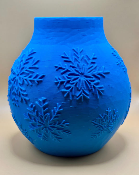 Festive Snowflake Vase - 3D Printed Home Decor