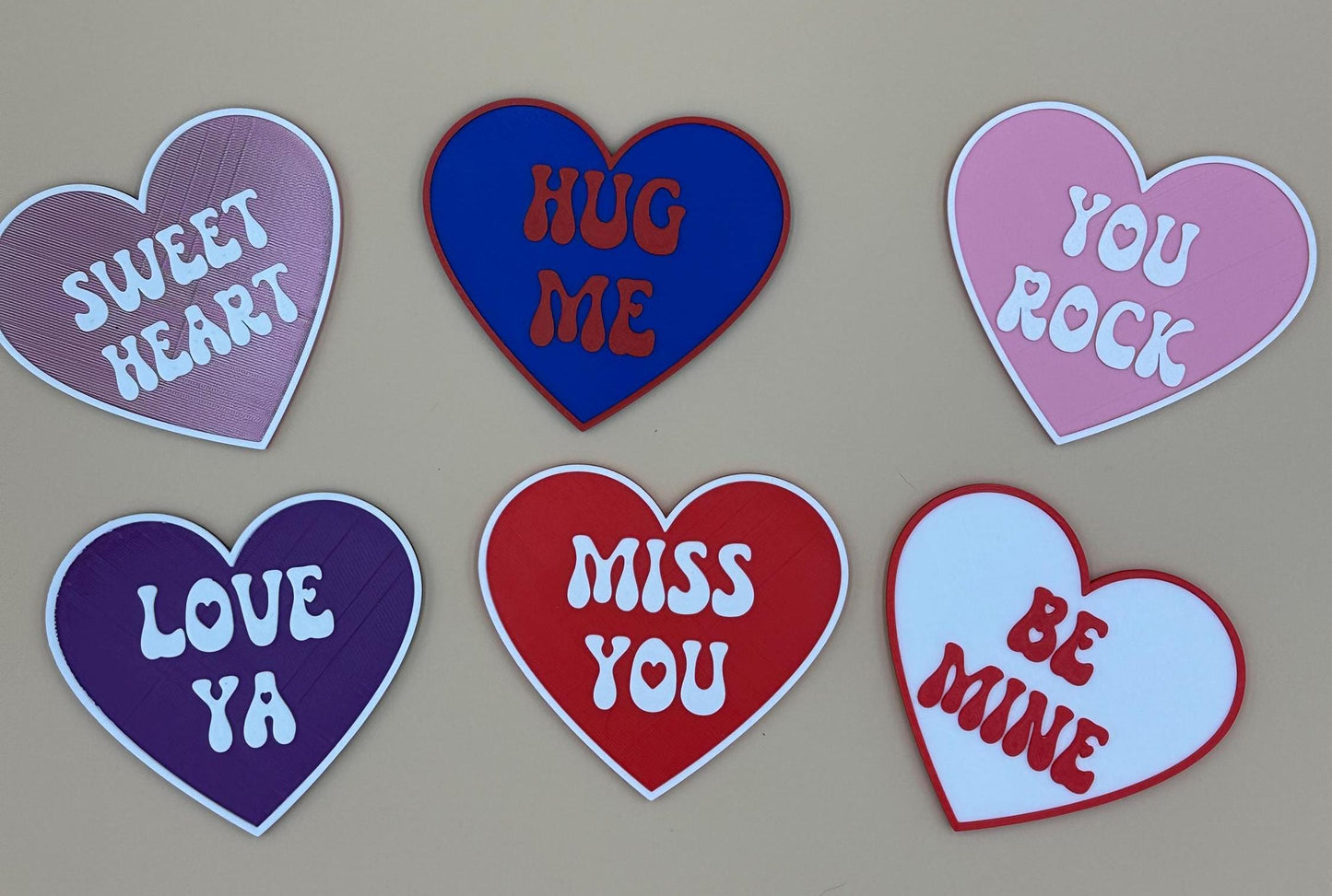 Sweet Love Notes: Mix-n-Match Valentine's Coasters - Set of 4 with Holder