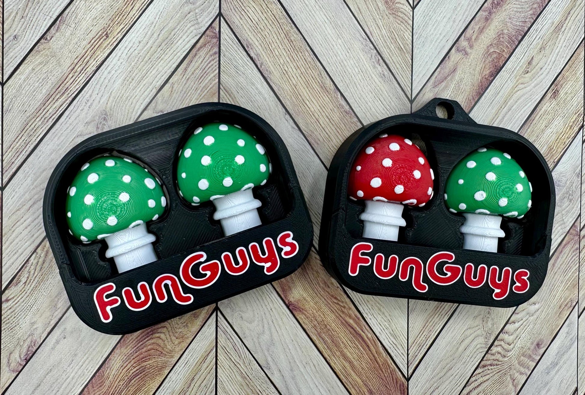 Colorful Fun Guys Mushroom Figures - Interactive Articulated Toy Set