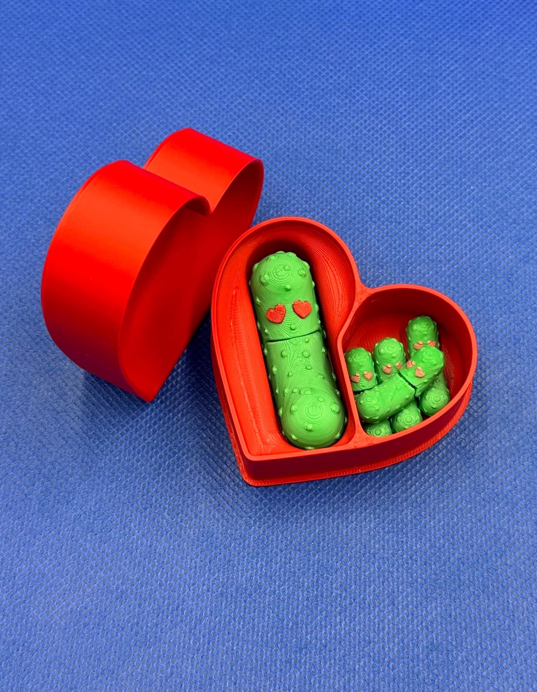 Pickle Lover Valentine Gift Set with Heart Shaped Box