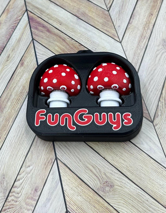 Colorful Fun Guys Mushroom Figures - Interactive Articulated Desk Fidget Set