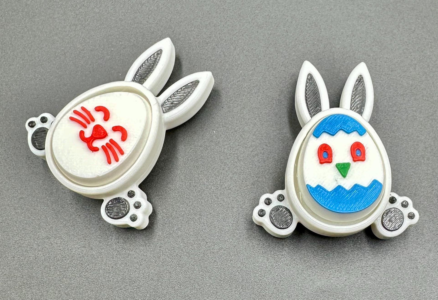 5 Pack Easter Bunny Clickers with Mystery Egg Design on Belly | Fun Spring Toy for Kids | Perfect Easter Basket Stuffers & Party Favors