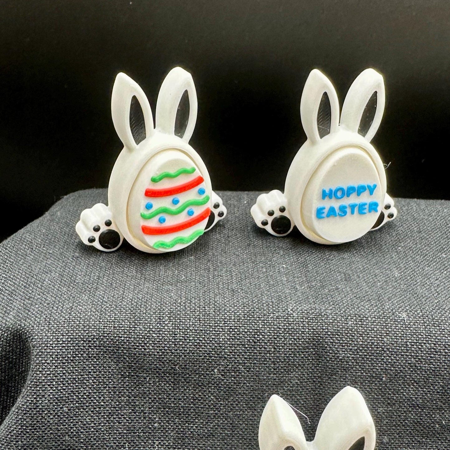 5 Pack Easter Bunny Clickers with Mystery Egg Design on Belly | Fun Spring Toy for Kids | Perfect Easter Basket Stuffers & Party Favors