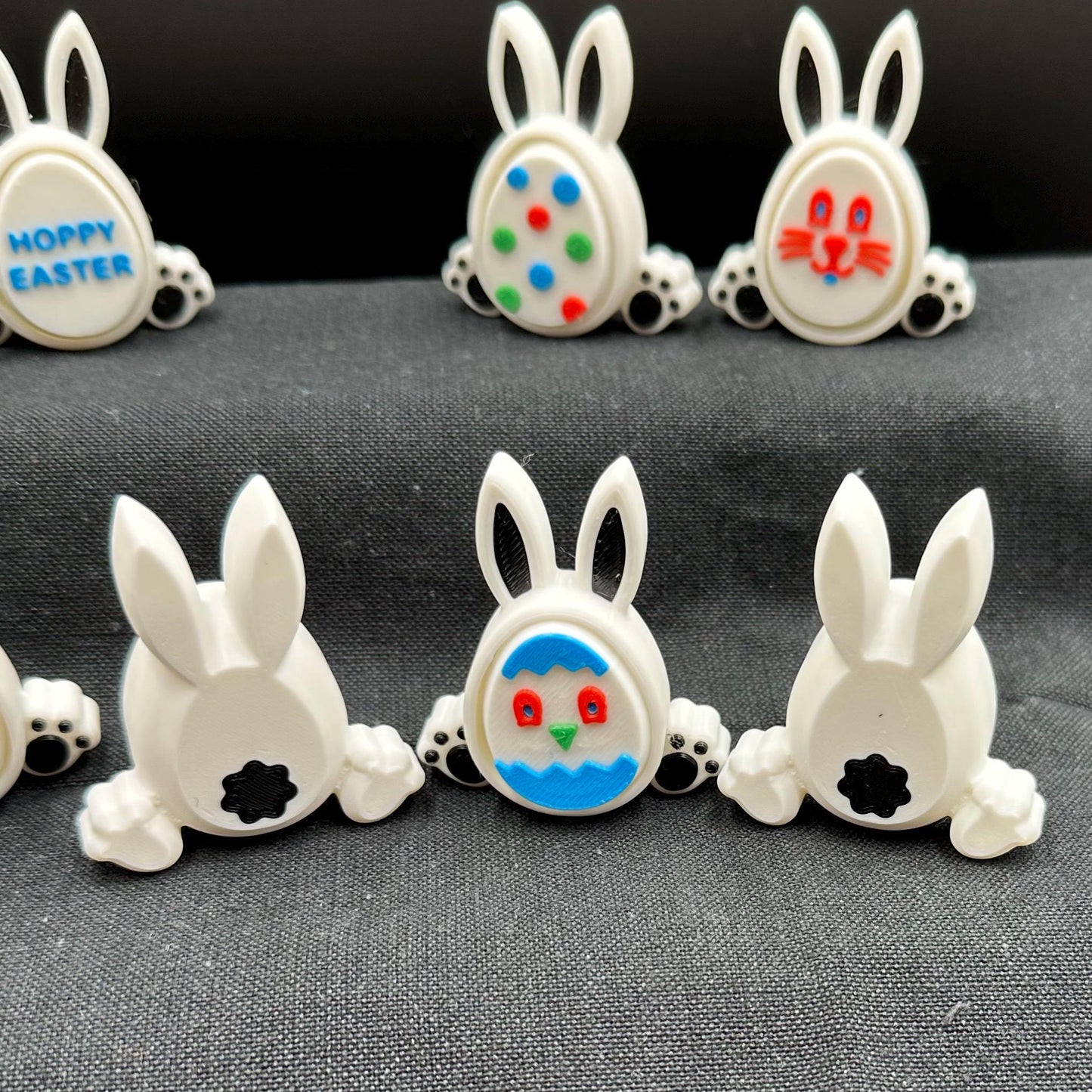 5 Pack Easter Bunny Clickers with Mystery Egg Design on Belly | Fun Spring Toy for Kids | Perfect Easter Basket Stuffers & Party Favors