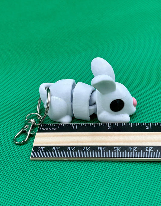 Adorable Bunny Rabbit Desk Toy/Articulating Keychain for Fun Moments