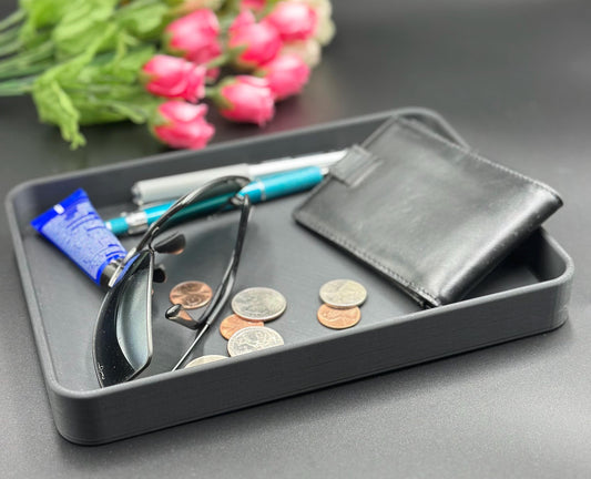 Catch All Tray - Rectangle Modern Minimalist Storage Solution for Organizing Keys, Jewelry & Essentials - Stylish Home Decor