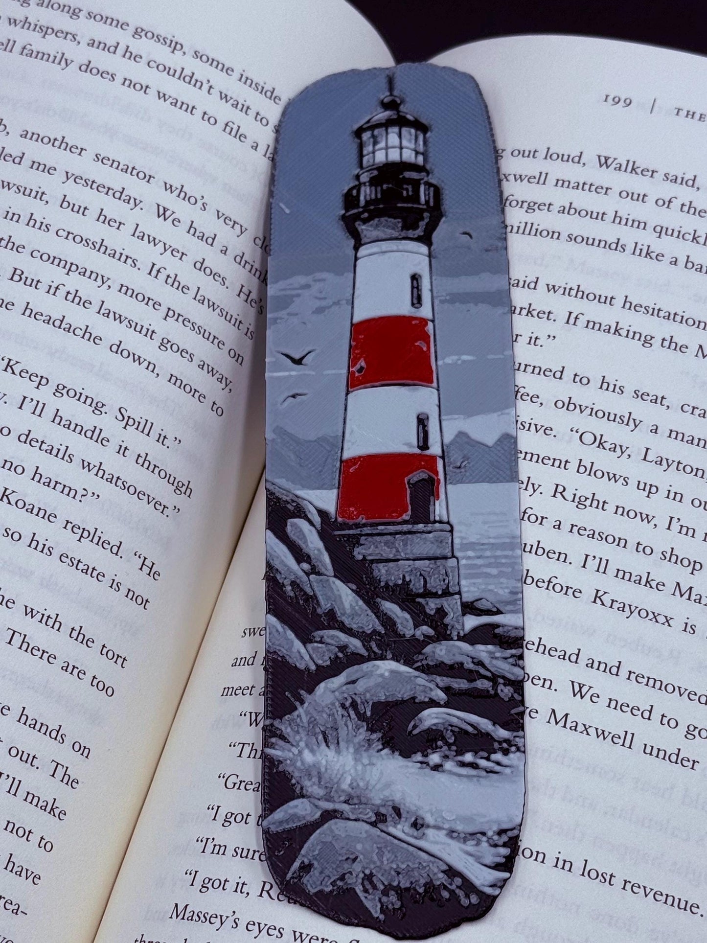 Lighthouse Bookmark Handmade Nautical Gift for Readers, Unique Coastal Book Accessory, Beach House Decor, Reading Companion—Set of 3