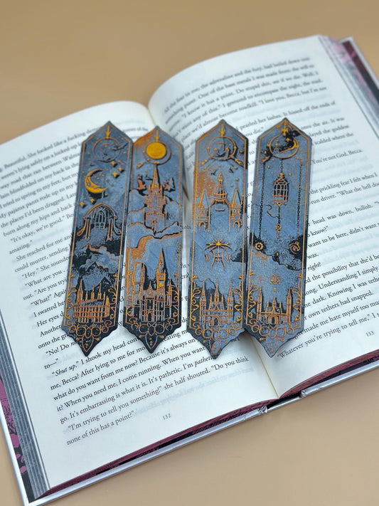 3D Printed Wizardry Bookmarks: Fantasy Novel Accessories, Set of 4