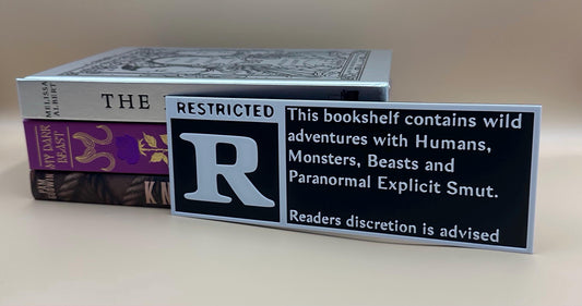 Restricted Book Shelf Sign – Vintage Style Library Decor, Reading Room Warning Plaque, Personalized Plastic Sign for Home or Office