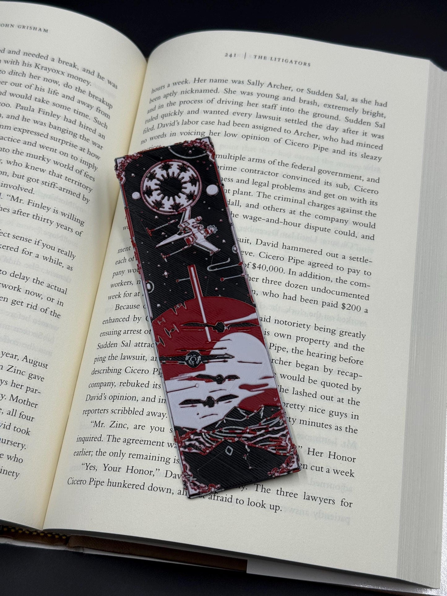 Sci-Fi Bookmarks Set of 3, 3D Printed Star Wars Inspired Gifts for Book Lovers, Geeky Reading Accessories