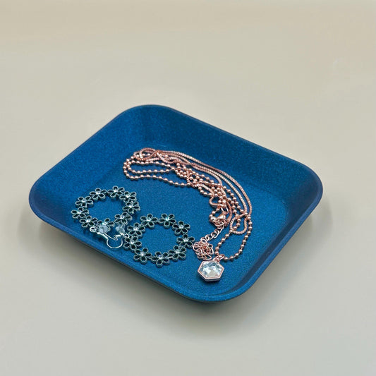 Jewelry Catchall Tray Organizer for Rings & Earrings, Decorative Storage Dish for Vanity, Minimalist Accessory Holder Gift