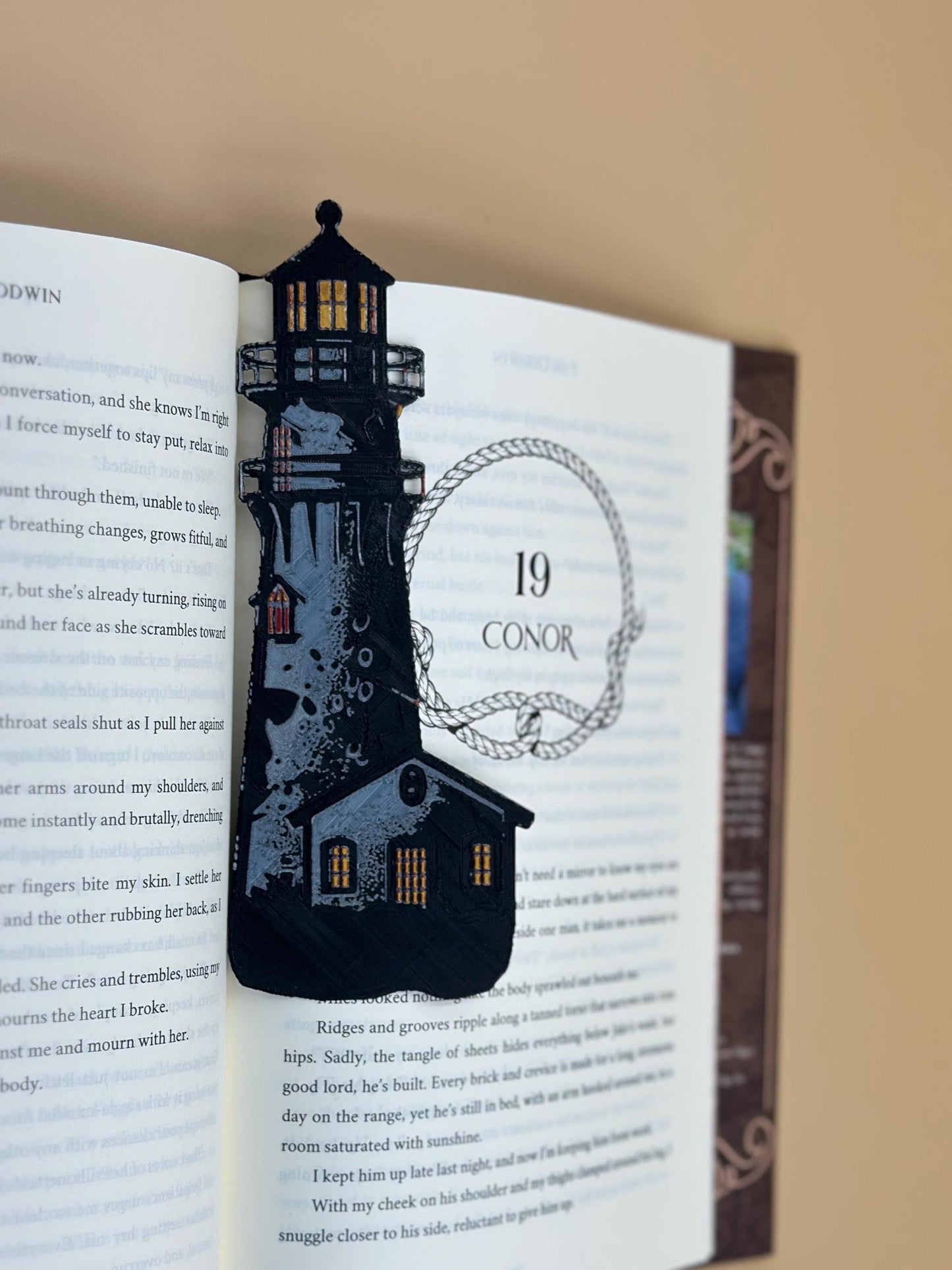 Lighthouse Cutout Bookmarks Set of 3, 3D Printed Unique Nautical Decor, Literary Gift Idea for Book Lovers