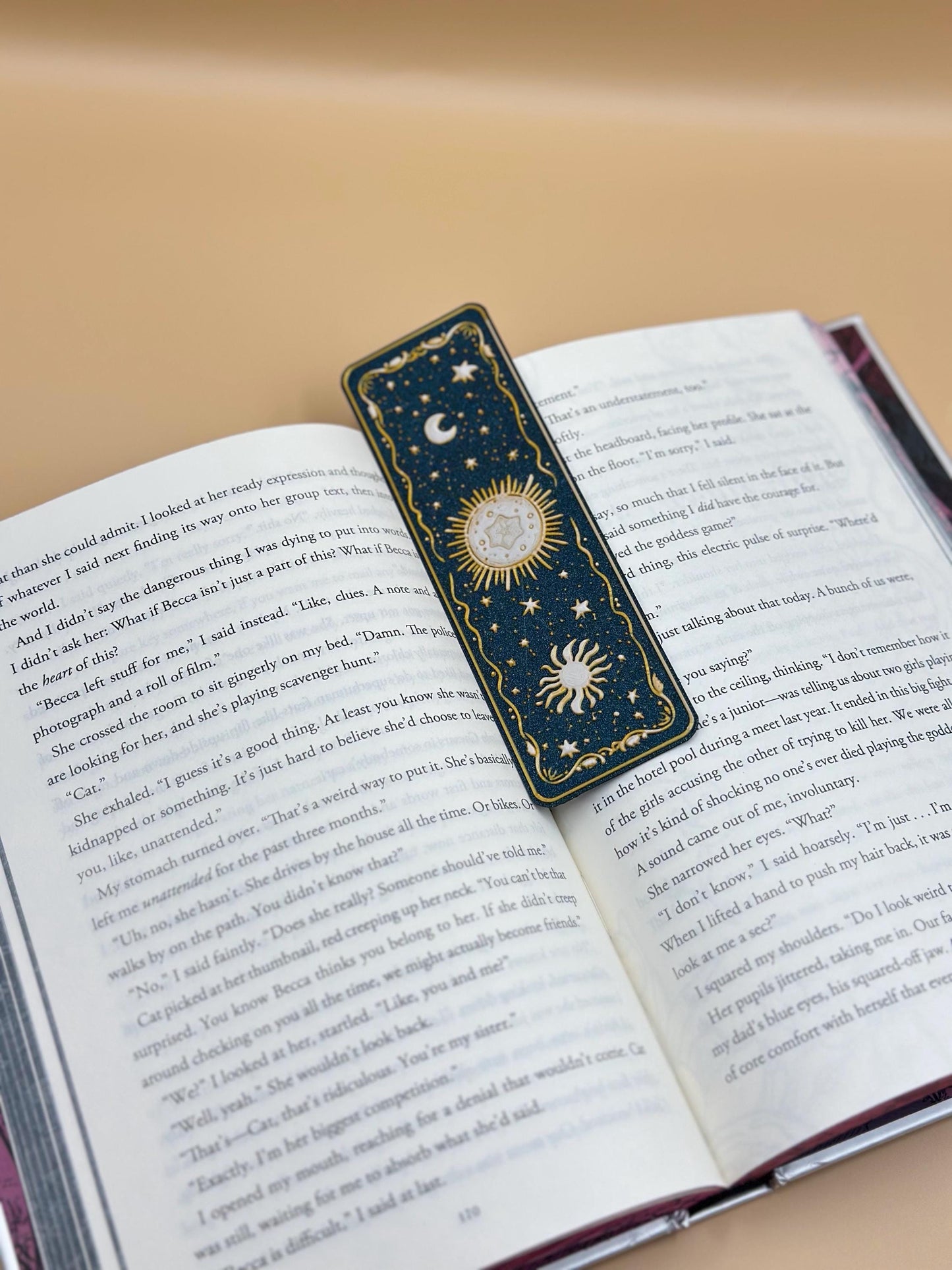 Celestial Bookmarks Set of 3 3D Printed Sun, Moon & Planets Space Galaxy Gifts for Book Lovers