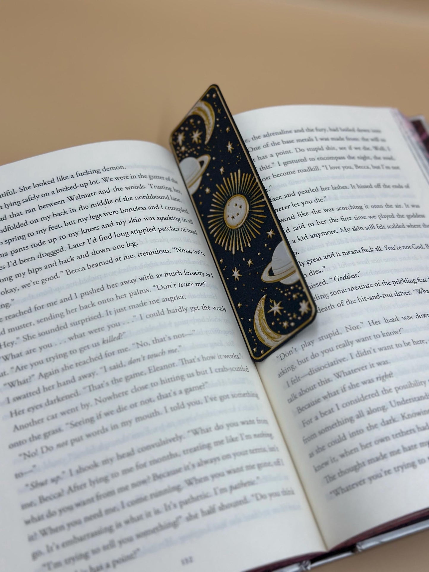 Celestial Bookmarks Set of 3 3D Printed Sun, Moon & Planets Space Galaxy Gifts for Book Lovers