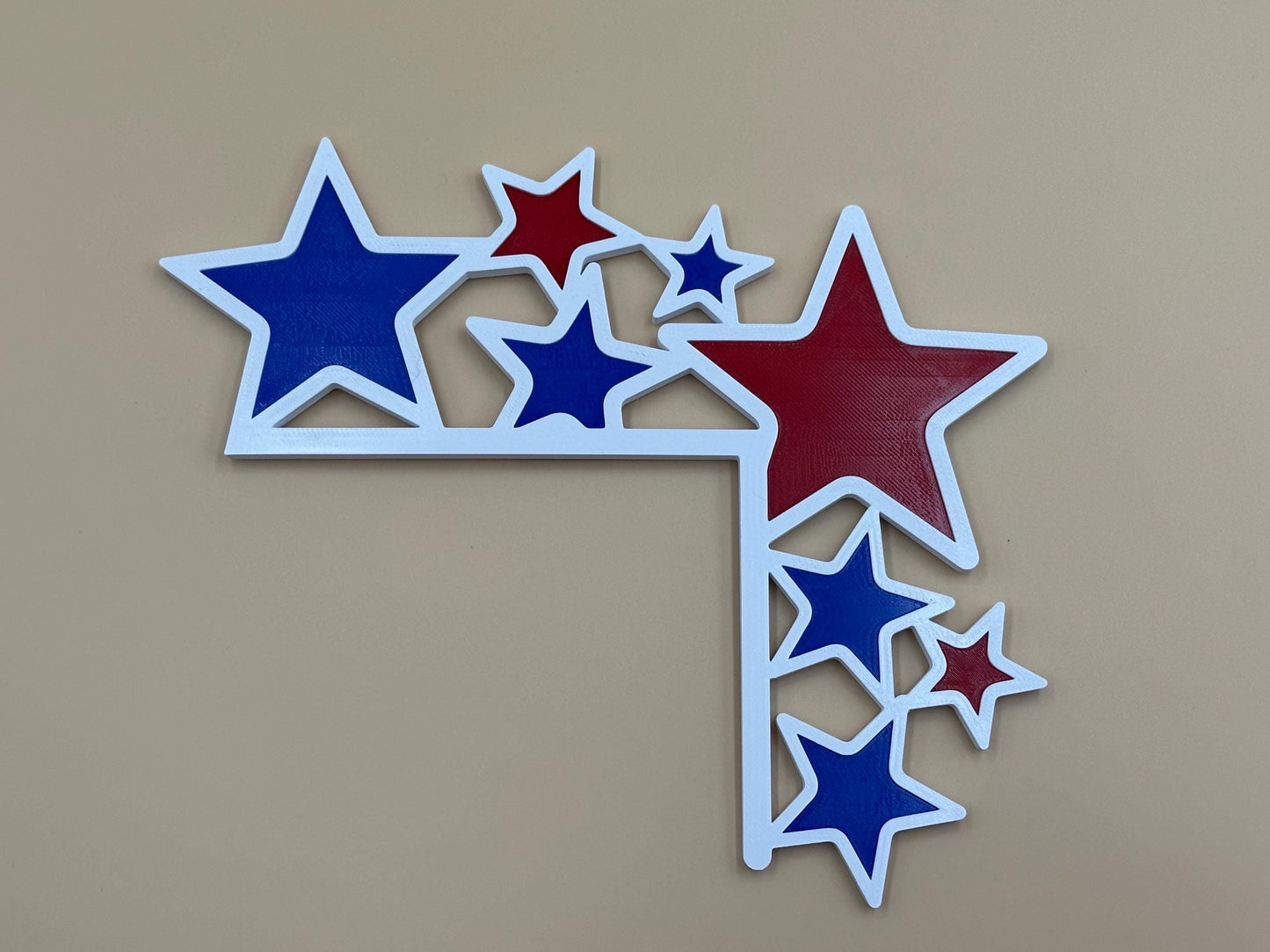 4th of July Door Corner Decorations: Patriotic Red, White & Blue