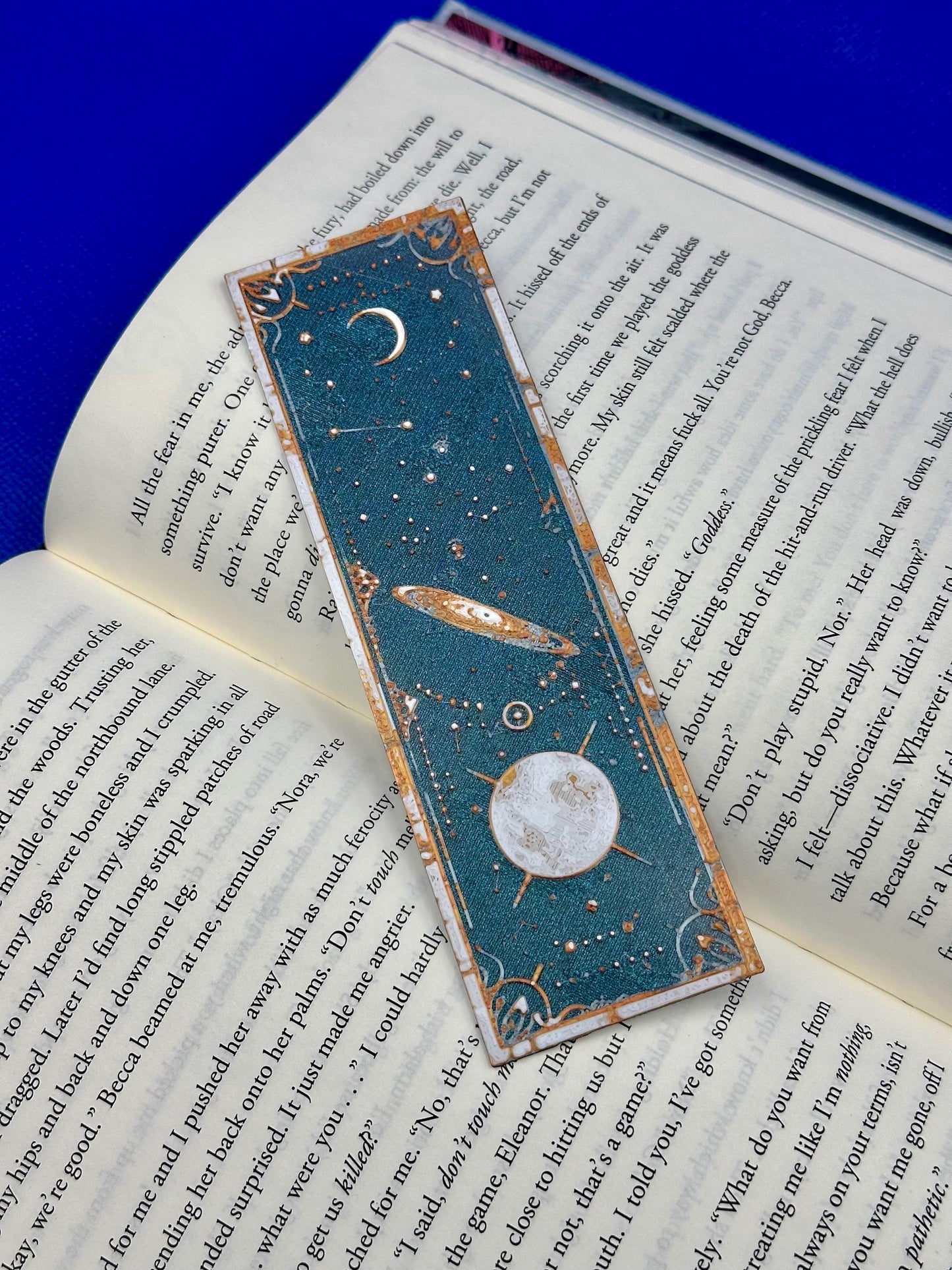 3D Printed Galaxy Bookmarks: Sun, Moon & Planets - Set of 3