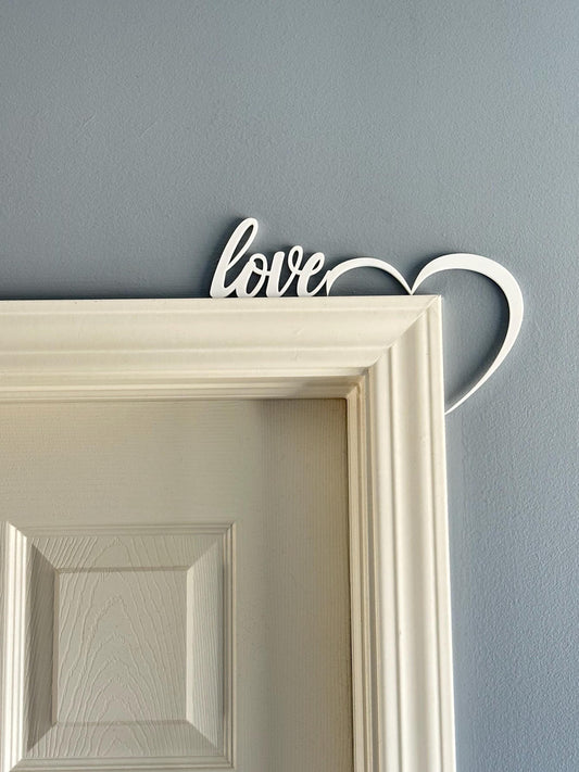 Script Love Heart Door Corner - Wedding/Anniversary Decor