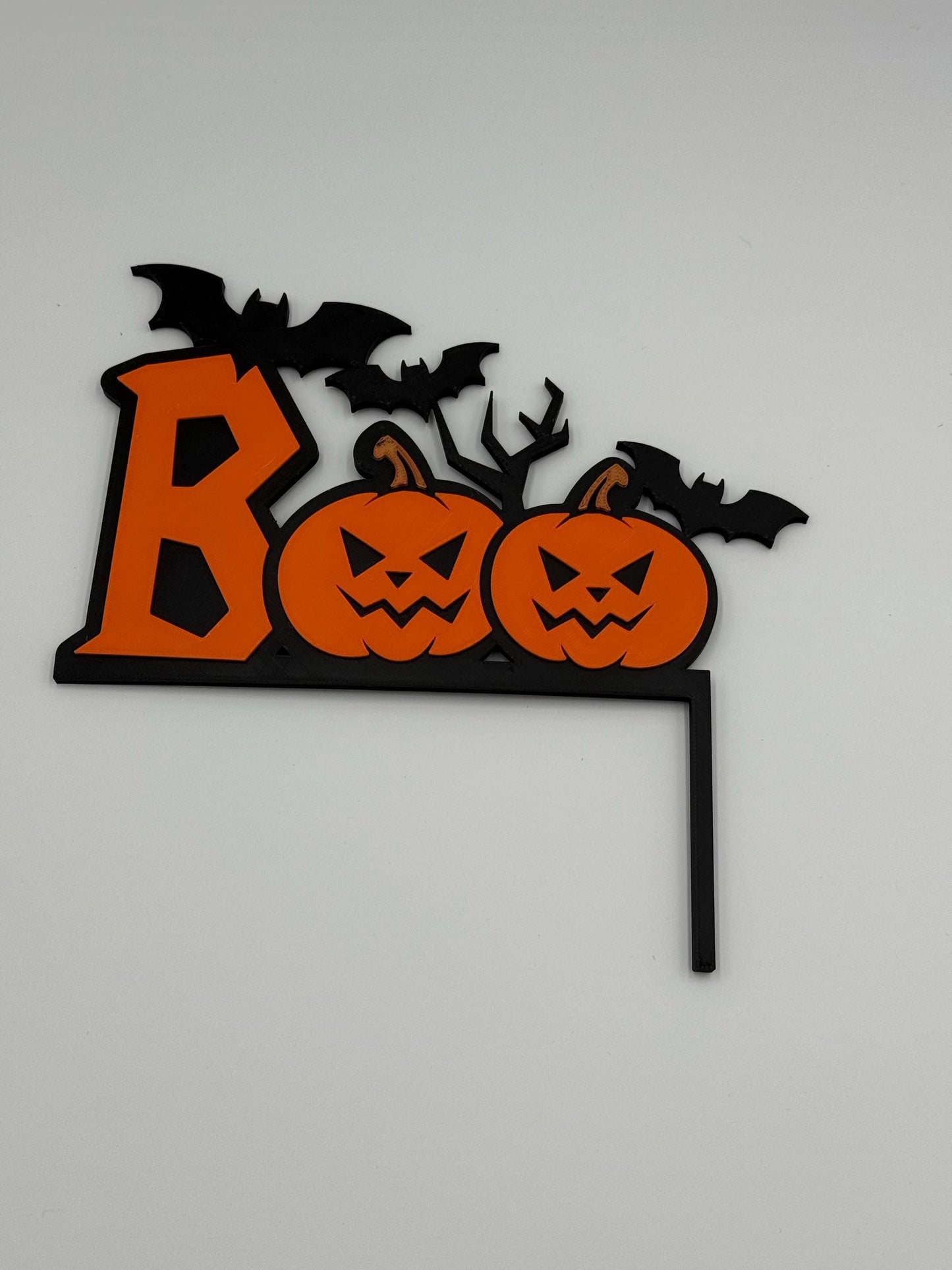Boo Pumpkins & Bats Halloween Door Corner Decor: Gothic Spooky Wall Art